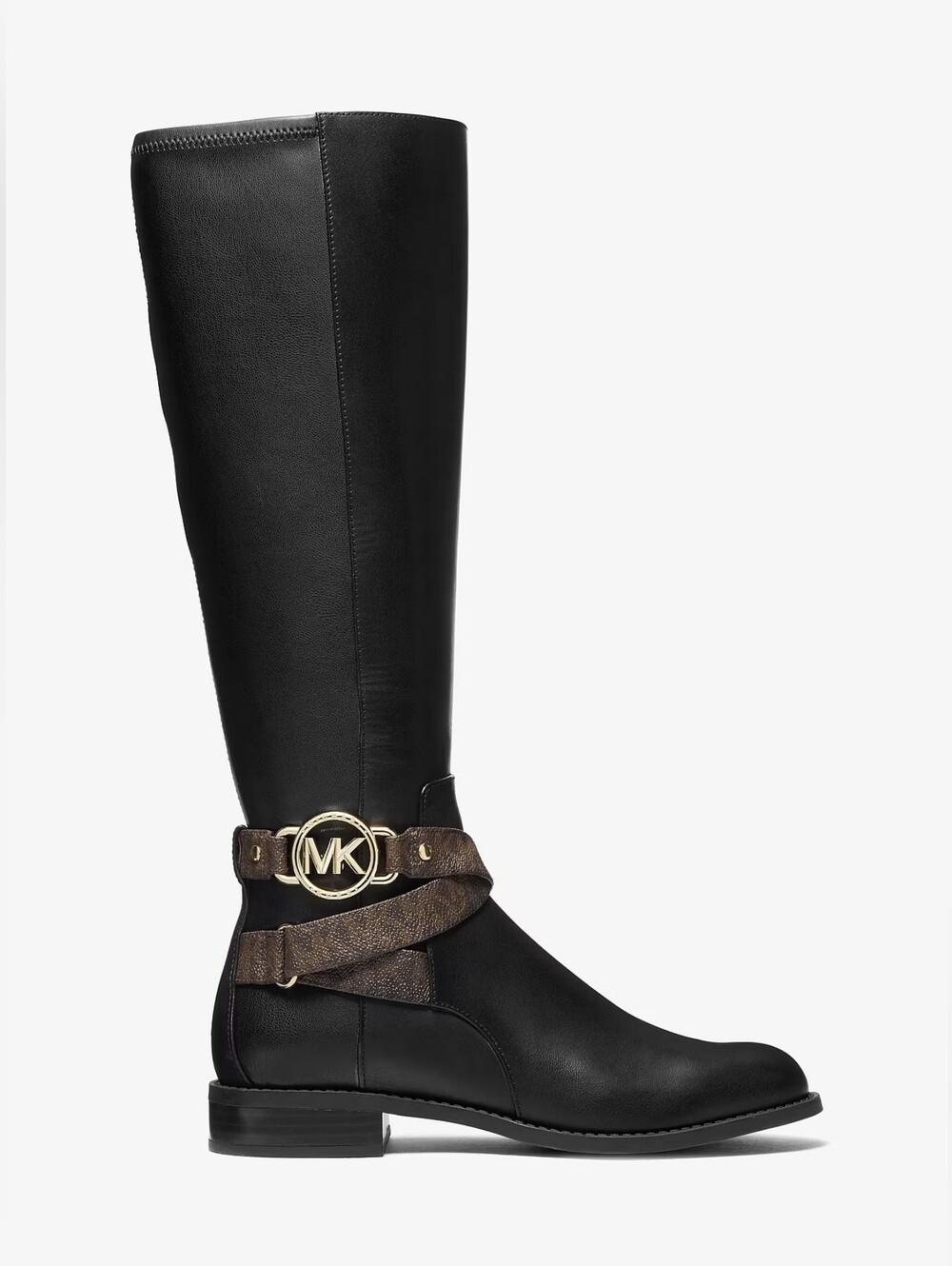 Michael Kors Rory Leather And Logo Boots-Size 8
